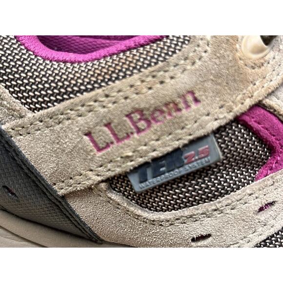 LL Bean Tek 2.5 Waterproof Shoes Women's 7 Tan Pink Hiking Outdoors Classic - Picture 6 of 10